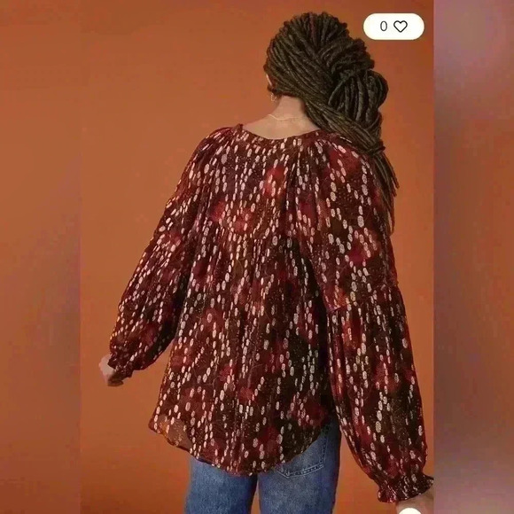 Love the Label Jane Peasant Blouse Size M - Picture 2 of 6